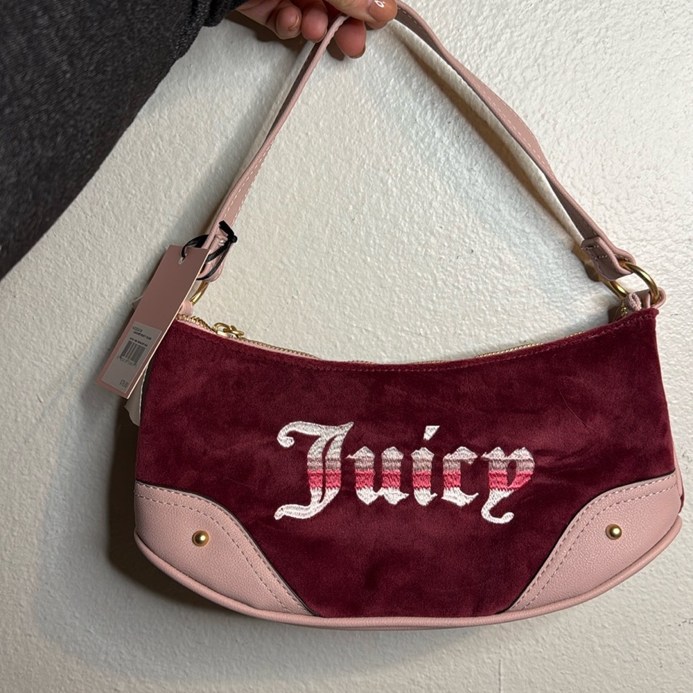 NWT Juicy Couture Retro Vibe shoulder bag in cabarnet/dusty blush
